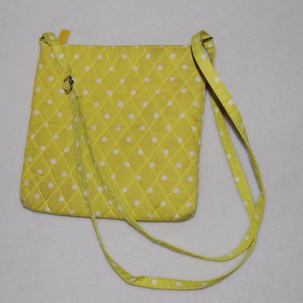 Crossbody Quilted Fabric Lightweight Bag, 8" Wide x 8" Tall - Picture 4 of 6